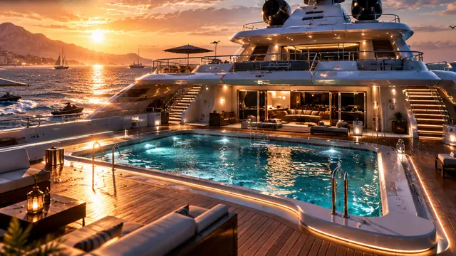 Yacht : le superyacht blanc sur une mer turquoise